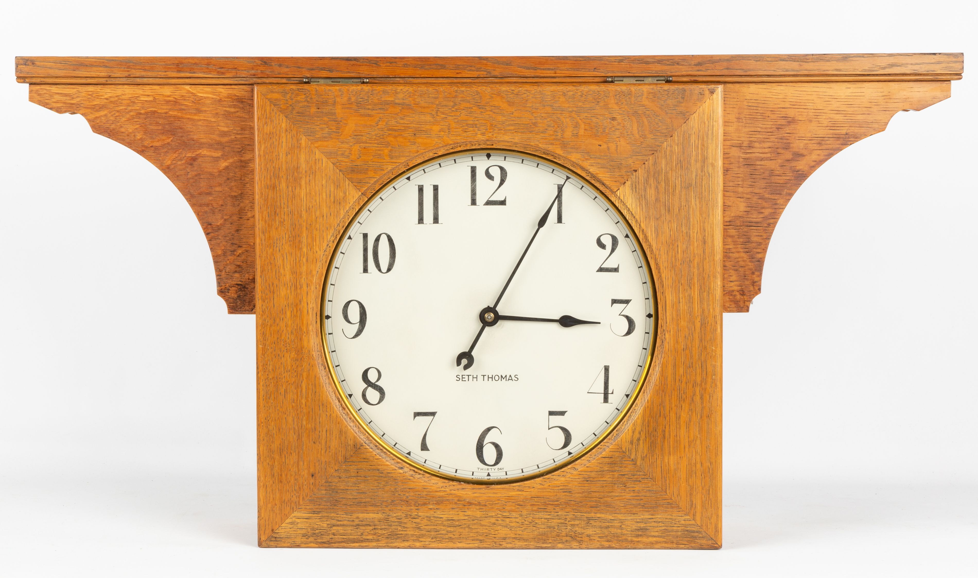 Brass Vintage Style Double-Sided Wall Clock - Mytri Designs, image size:3800x2247