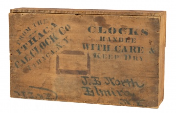 Ithaca Clock Company Original Wooden Shipping Crate