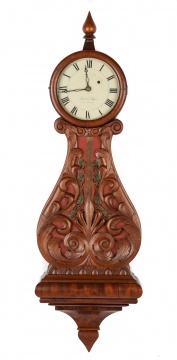 Sawin and Dyer, Boston, Lyre Clock