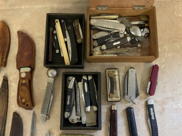 Group of Fixed Blade & Pocket Knives