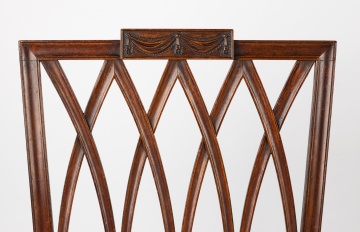 Pair of American Hepplewhite Side Chairs Attributed to Samuel McIntyre, MA