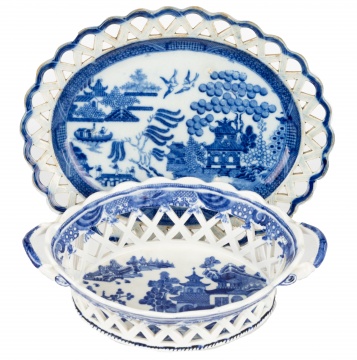 Spode Reticulated Basket and Tray