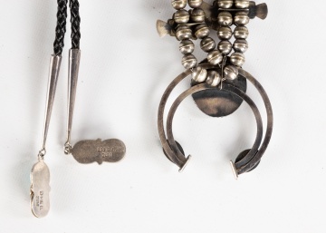 Navajo Silver and Hardstone Necklaces