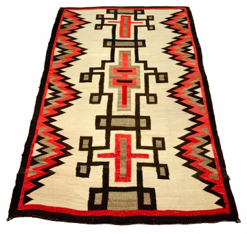 Brown, Red, Grey and Tan Navajo Weaving