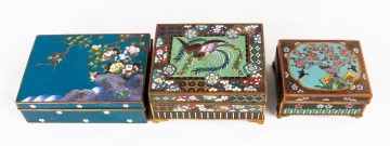 (3) Japanese Cloisonné Boxes