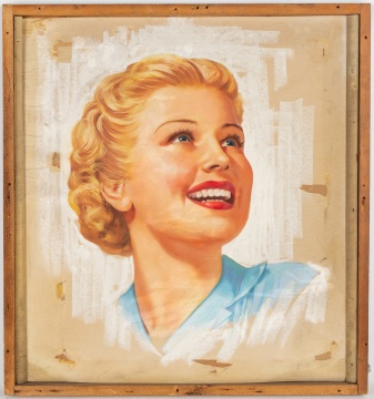 Pastel Illustration of Girl Smiling