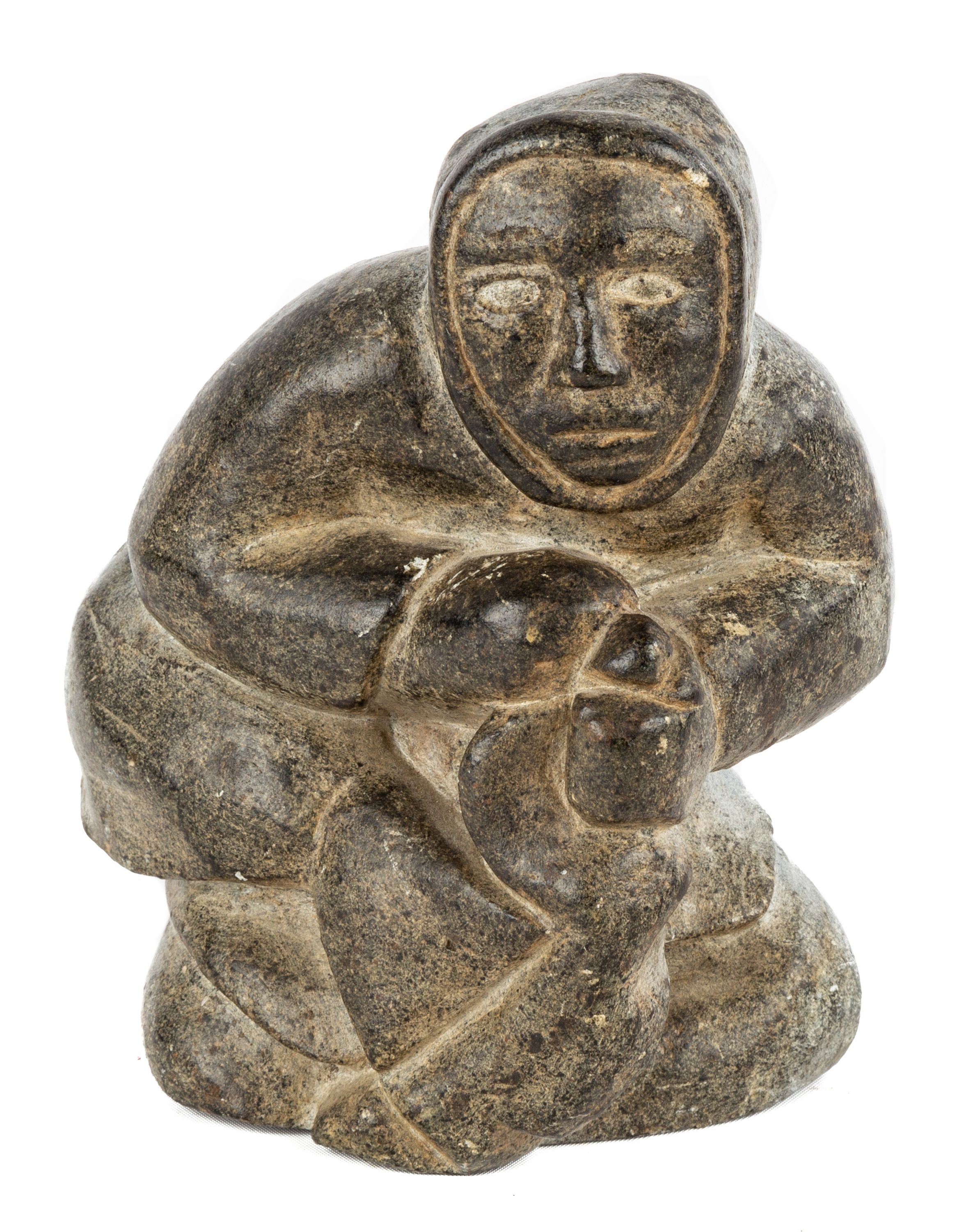 (2) Inuit Carved Stone Sculptures Cottone Auctions