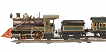 Early German Tin Carrette Steam Train