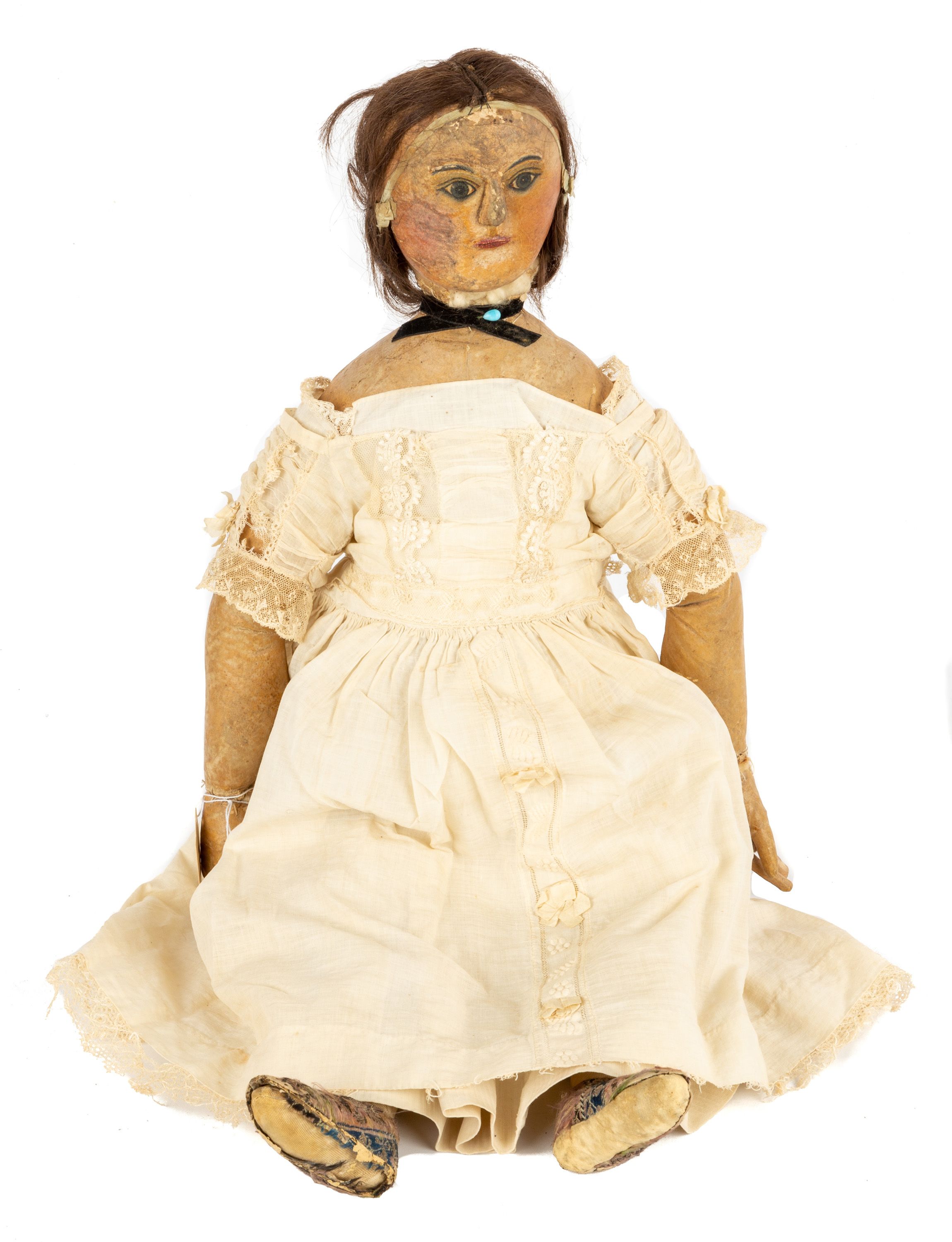 19th Century Oil Cloth Doll Cottone Auctions