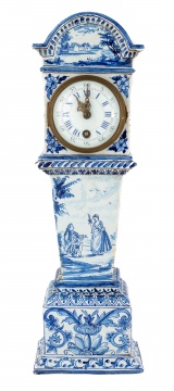 19th Century Delft Shelf Clock