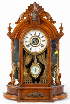 Gilbert and Co. Occidental Shelf Clock with Matching Reproduction Bracket Shelf