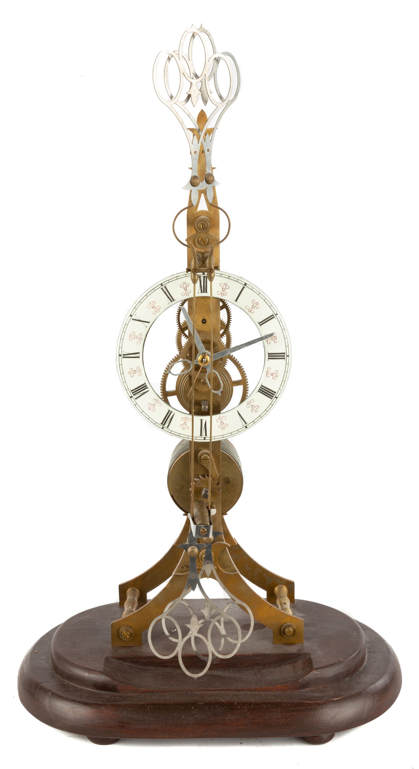 Modern Reproduction Skeleton Clock Cottone Auctions