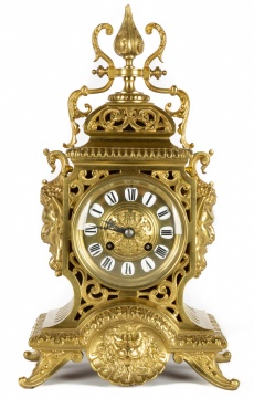 19th Century French Brass Clock