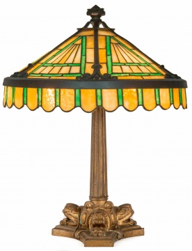 American Leaded Glass Table Lamp