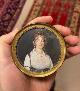 Three Early 19th Century Miniature Paintings of Women