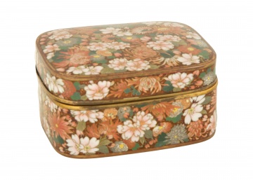 Japanese Cloisonné Floral Covered Box