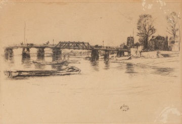 James McNeil Whistler (American, 1843-1903) "Fulham (Chelsea)"