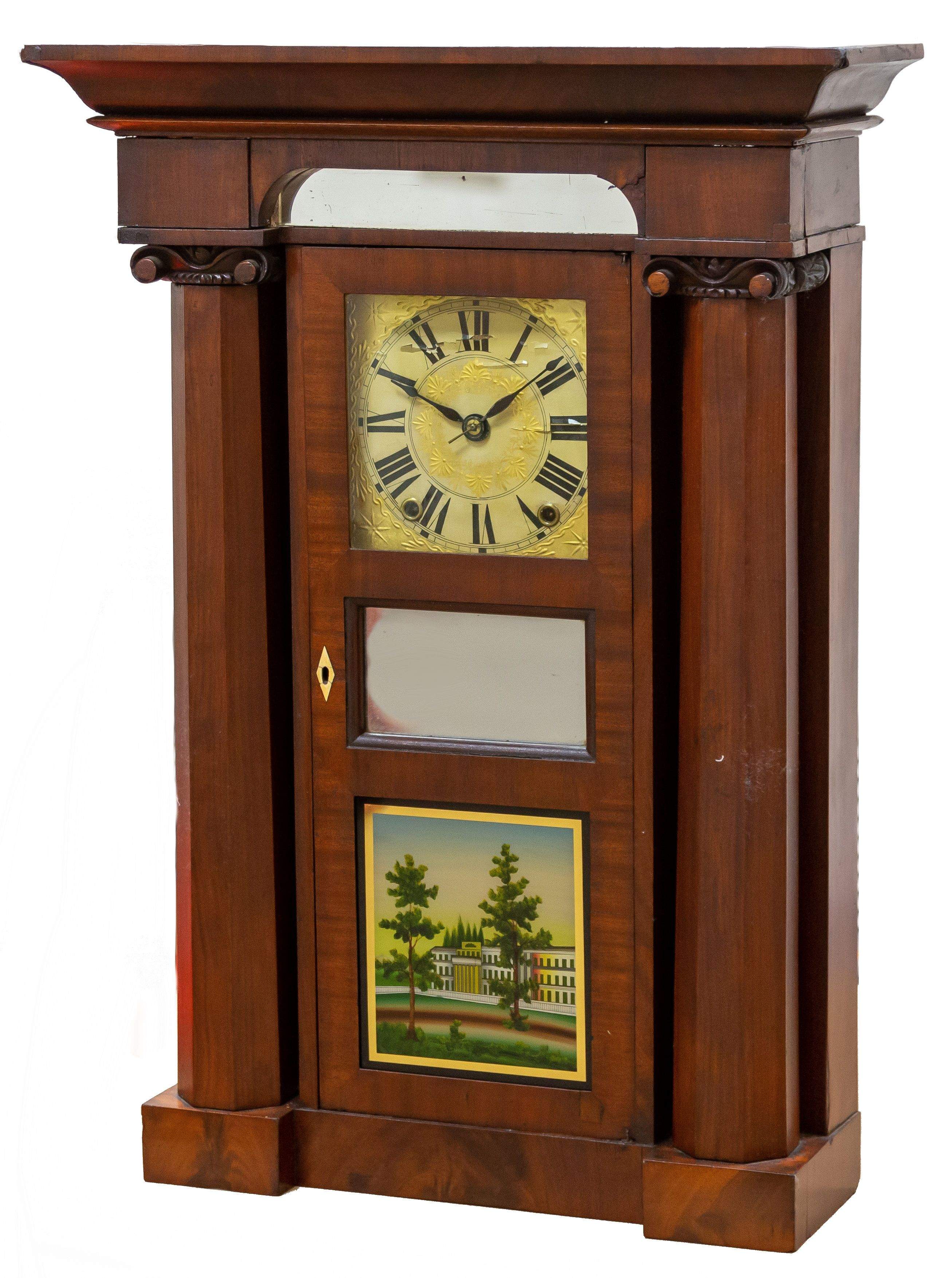 Orton, Prestons & Co, Column & Capitals Shelf Clock | Cottone Auctions
