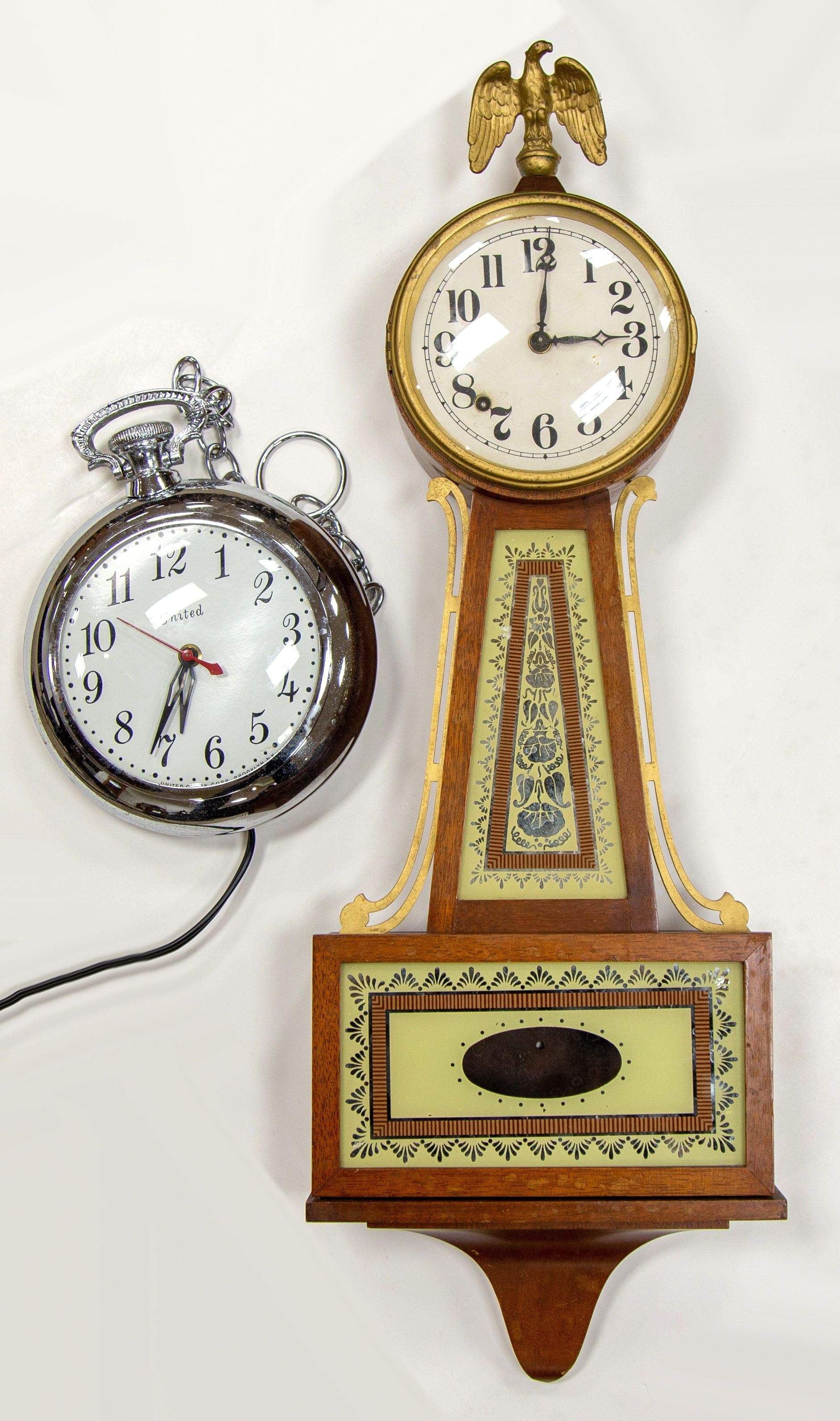 Group of Clocks and Bracket Shelf | Cottone Auctions