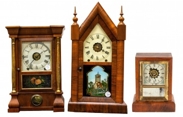 New Haven Gothic Clock, Seth Thomas Cottage Clock and Rosewood Cottage Clock