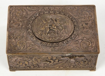 German Silver Singing Bird Box
