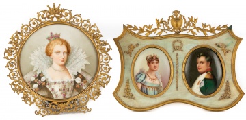 French Portrait Miniatures of Napoleon and Joséphine, Portrait of Queen