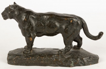 Antoine-Louis Barye (French, 1796-1875) Stalking Lioness