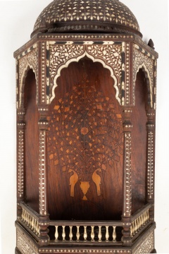 Arabesque Wall Shelf with Peacock and Bone Inlay