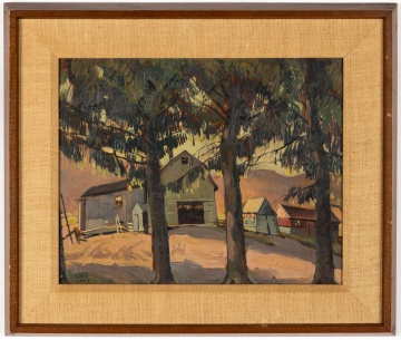 Alexander Levy (American, 1881-1947) Barn Scene