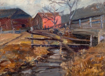George Renouard (American, 1885-1954) Barn August