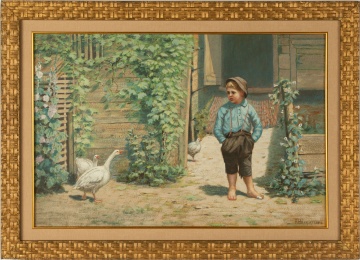 Hamilton Irving Marlatt (American, 1867-1929) Boy with Geese