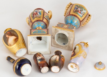 Group of Austrian Porcelain Cabinet Pieces