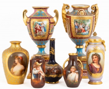 Group of Austrian Porcelain Cabinet Pieces