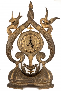 Unusual 19th Century Persian Motif Mantel Clock