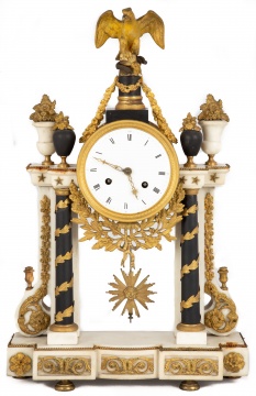 French Portico Mantel Clock