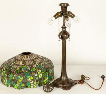 J. A. Whaley Grape Trellis Leaded Table Lamp