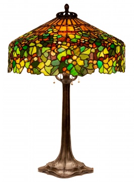 J. A. Whaley Grape Trellis Leaded Table Lamp
