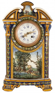 Gien France Majolica Shelf Clock