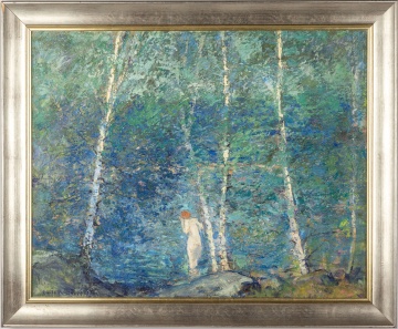 Emile Gruppe (American, 1896-1978) Nymph Near Lake