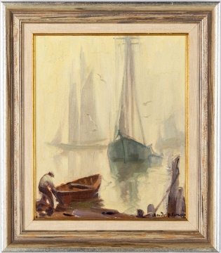 Emile Gruppe (American, 1896-1978) Harbor Scene