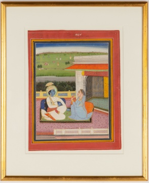 Indian Painting Krishna and Radha