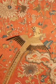 Chinese Silk Embroidered Kesi with Birds and Foliage