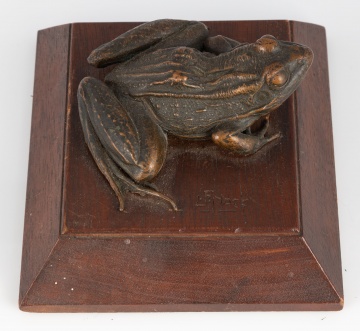 Leo Frank Nock (American, 1875-1949) Bronze Frog