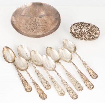 Chinese and Japanese Export Sterling Silver Items