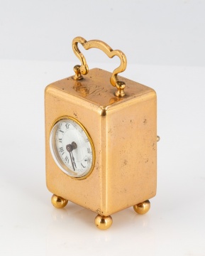 19th Century French Miniature Carriage Clock