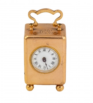 19th Century French Miniature Carriage Clock