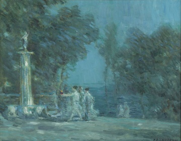 Sandor Leopold Landeau (Hungarian-American, 1864-1924) Evening Scene