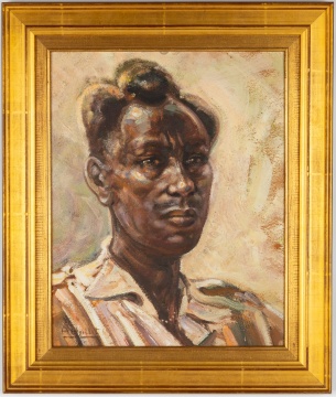 Andre Hallet (Belgian, 1890-1959) Portrait of a Congo Man