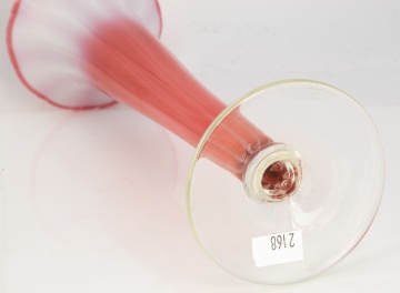 Tiffany Favrile Red Pastel Vase