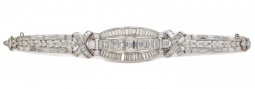 Approx. 32.35 CT Diamond and Platinum Bracelet